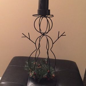 14” Black Wire Snowman